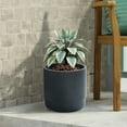 thumbnail image 6 of Round Planter Outdoor Modern Gray Planter 14 Inch Plant Pot Home Garden Decor, 6 of 9