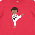 thumbnail image 4 of Inktastic African American Boy, Karate Pose, Black Belt Boys Baby T-Shirt, 4 of 5