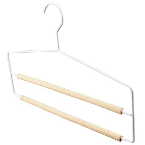 White Metal Pants Hanger with Strong Bearing Capacity for Home Use Never or Damage Clothes