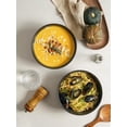 thumbnail image 5 of Large 55 Ounce Ceramic Bowls Set of 2, Matte Black, Microwave & Dishwasher Safe, Stylish Serving Dishes for Entertaining, 5 of 5