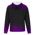 thumbnail image 4 of tklpehg Mens Hoodies Pullover Long Sleeve Fall Winter Loose Fashion Lightweight Gradient Color Hooded Drawstring Hoodies Sweatshirts Casual Pullover (Purple,XXXXXL), 4 of 4