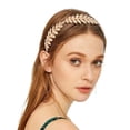thumbnail image 4 of Nouveau Bandeau Personnalisé et à la Mode Accessoire Cheveux Feuille d'Or Rétro, 4 of 6