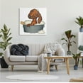 thumbnail image 2 of Stupell Industries Dachshund in Tin Tub Bubble Bath Country Pet, 30 x 30, Design by Danny Gordan, 2 of 6