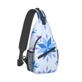 thumbnail image 5 of ZNDUO Sling Bag, Men Shoulder Backpack Small Cross Body Chest Sling Backpack-Star Snowflake Blue Pattern, 5 of 8