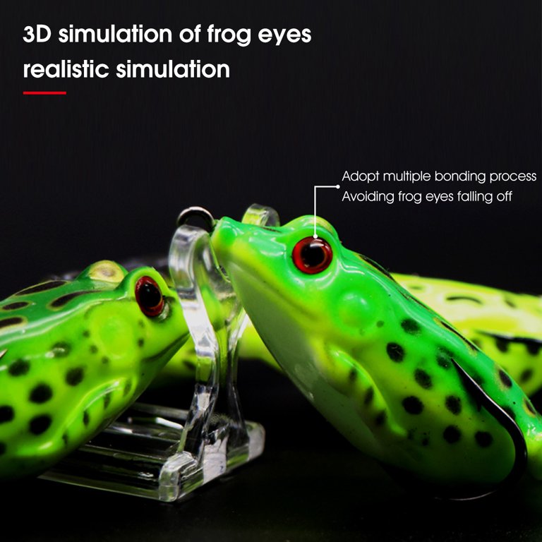 Opolski 10Pcs/Set Frog Bait Vivid Sharp Hook Soft Thunder Frog Blackfish  Bionic Simulated Lure for Outdoor 