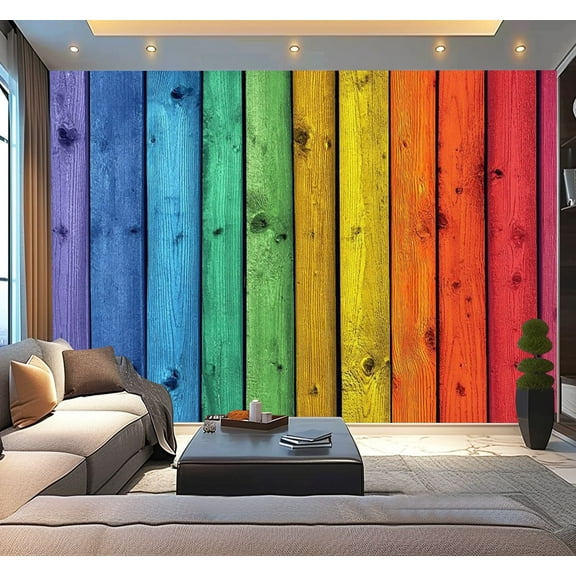 Peel and Stick Wallpaper colors wood Modern Art Wall Mural Decor Self Adhesive and Removable 100in x 144in