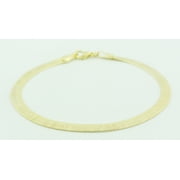 14k Gold Herringbone 7.5 Inch Bracelet