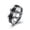 Black, variant on Stainless Steel Black Men's Band Carbon Fiber Ring Statement Polished Textured Size 10 B556