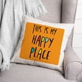 thumbnail image 3 of Creative Products This is My Happy Place Pink 16 x 16 Spun Poly Pillow, 3 of 3