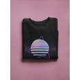 thumbnail image 3 of Neon Triangle Vaporwave Sweatshirt Women -Image by Shutterstock, Female 4X-Large, 3 of 4