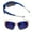 Blue/White, variant on "The Athlete" 2 Pair of Precision Sport Wrap Bifocal Sunglasses Reading Sunglasses for Men and Women - Blue/Red - 1.75