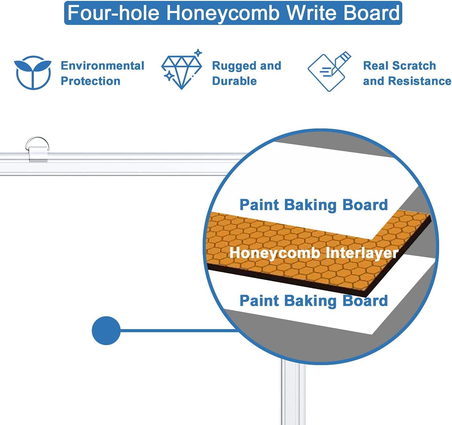 Magnetic Whiteboard Dry Erase, 48 x 36 inch Large White Board for Wall, Foldable Aluminum Frame Hanging Whiteboards for Home Classroom Office
