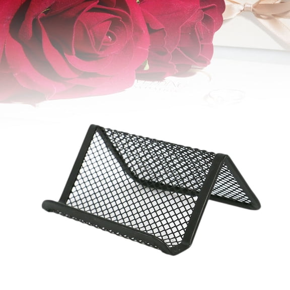 SEWCHICS 2-Pack Black Mesh Desk Organizers for Desktop Storage, Practical Office Supplies for Home and Workspaces