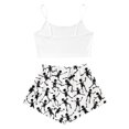 thumbnail image 5 of LRen Halloween Pajamas Women Silk 2 Piece Cami Top+Shorts Set Skeleton Print Sleeveless Sleepwear Loungewear Halloween Gifts, 5 of 6