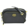 thumbnail image 1 of Pre-Owned Christian Dior Shoulder Bag Caro Leather Black Women's 90048a (Good), 1 of 5