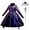 C, variant on Sea Witch Costume w/Crown Wand for Girls Halloween Purple Ocotpus Dress, Size for 3-9Y