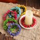 thumbnail image 1 of Base de vela simulada con decoración de corona - Elegante accesorio de mesa para cenas a la luz de las velas, centro romántico de mesa, decoración del hogar, 1 of 2