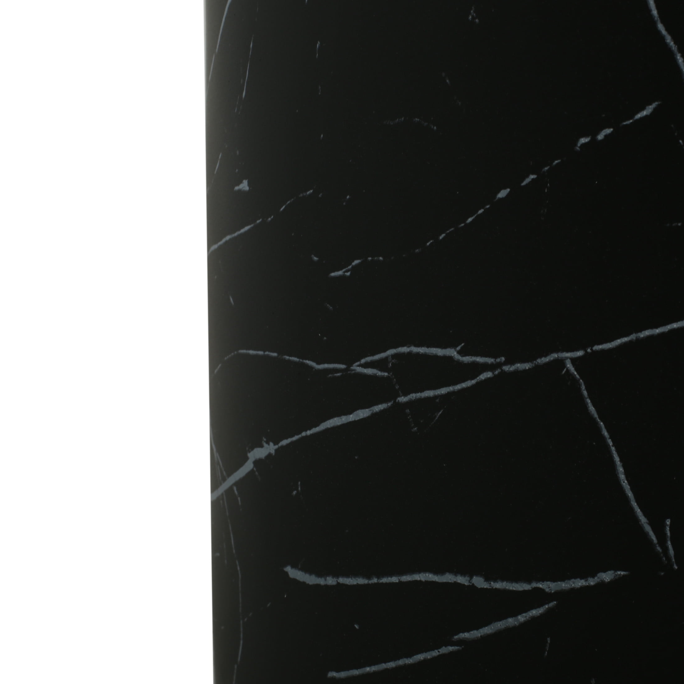 Zayden Outdoor Patio Round Accent Table, Concrete, Black Marble