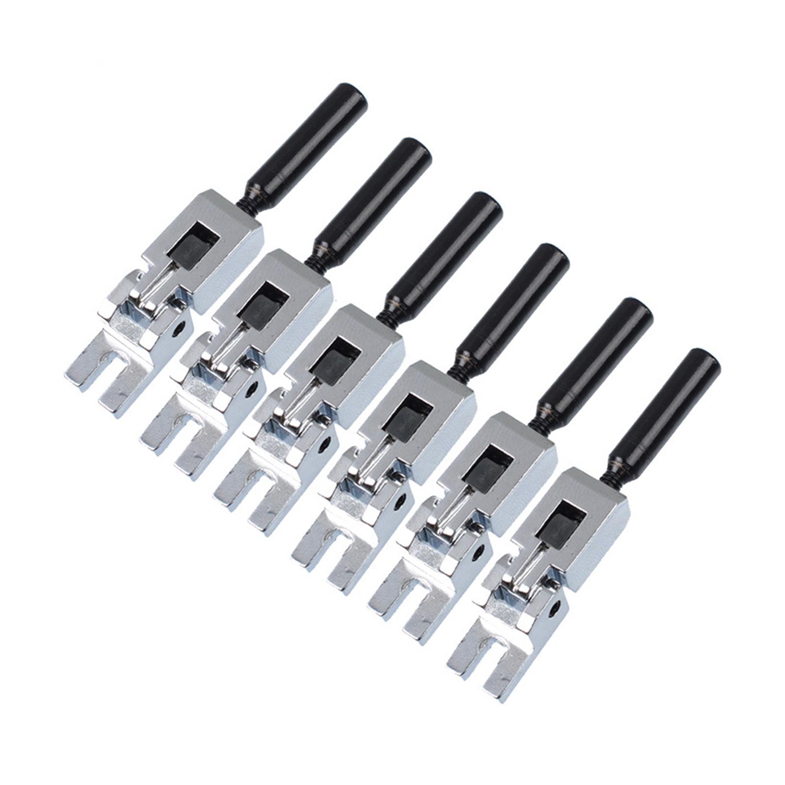 6 Pieces Guitar Bridge Saddles Electric Guitar Parts Metal Construction for DIY Projects and Repairs