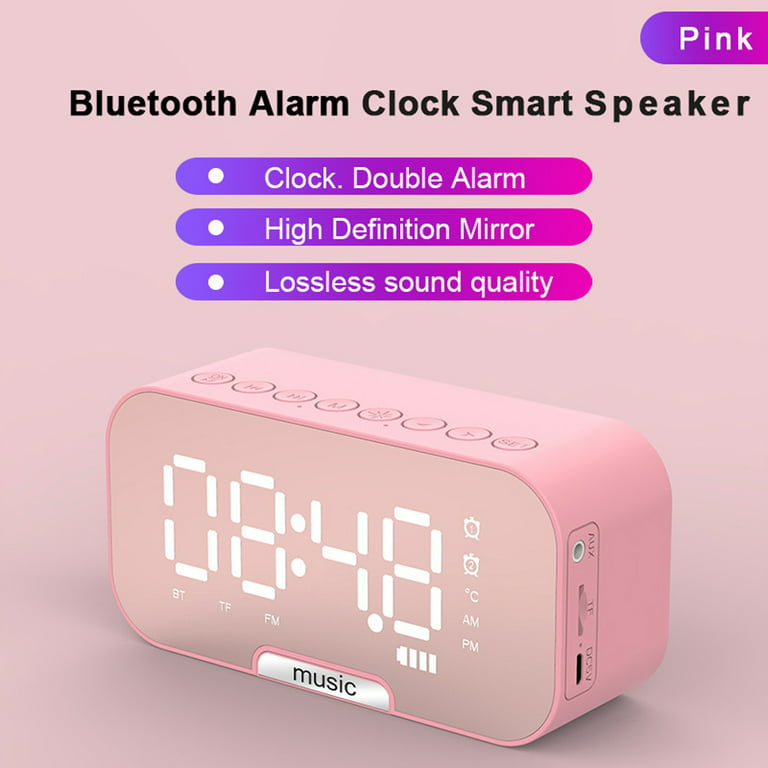 Poeroa RGB Digital Alarm Clock,7.4 in LED Desk Clock with Night Light,USB C  Charger Port,Auto Dimming,Acrylic Mirror Clock for Teens Girl Adults  Bedroom Decor - Pink - Yahoo Shopping
