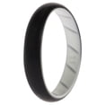 thumbnail image 1 of Anillo de boda BR sólido de silicona - Blanco-Negro de ROQ para Mujer - Anillo de 11 mm, 1 of 1