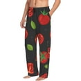 thumbnail image 2 of Uemuo Tomatoes1 Pattern Men's Wide Leg Palazzo Lounge Pants with Pockets Light Weight Loose Comfy Casual Pajama Pants-Large, 2 of 9