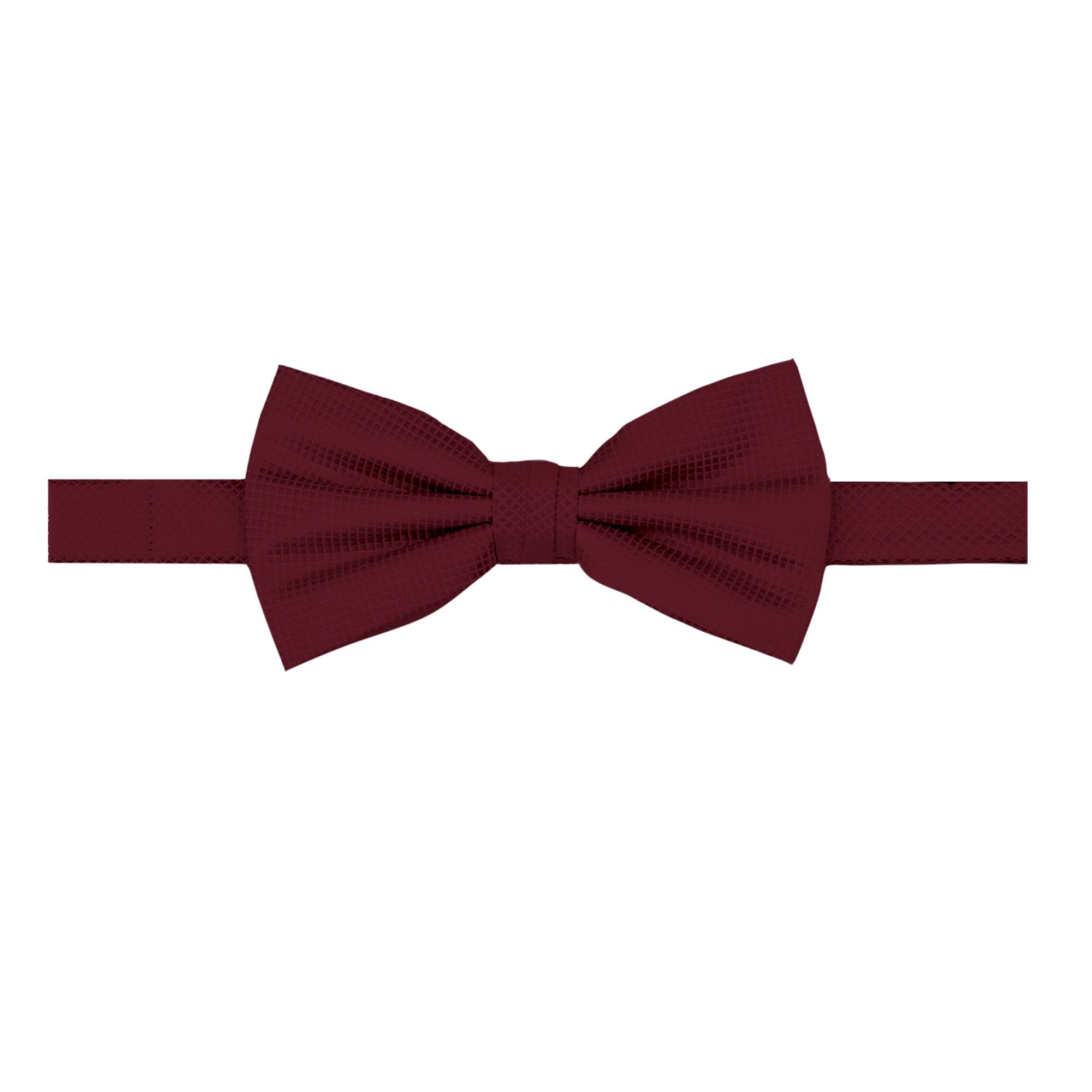 Burgundy Jacob Alexander Boys Woven Subtle Mini Squares Adjustable Pre-Tied Banded Bow Tie 