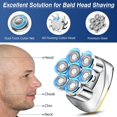 thumbnail image 2 of Afeitadora eléctrica para hombres, recortadora de calva: - 6 en 1, recortadora de barba recargable, afeitadora rotativa multifunción, afeitadora eléctrica para calva, profesional, inalámbrica, resistente al agua, para hombres, 7 cabezales esquí esquí Gafas de esquí, 2 of 5