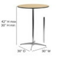 thumbnail image 5 of Emma + Oliver 30" Round Wood Cocktail Table with 30" and 42" Columns, 5 of 10
