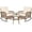 3PCS Beige Set, variant on MEETWARM Outdoor Wicker Rocking Chair, Rattan Patio Rocker Chairs with Cushions and Steel Frame - Beige