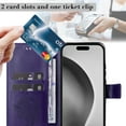 thumbnail image 3 of TECH CIRCLE for iPhone 16 Plus Case 6.7" 2024, PU Leather Flip Wallet Case with Stand Function, Built-in Card Slots & Cash Pocket, Lightweight Protective Slim Cute Handy Cover with Lanyard, Purple, 3 of 8