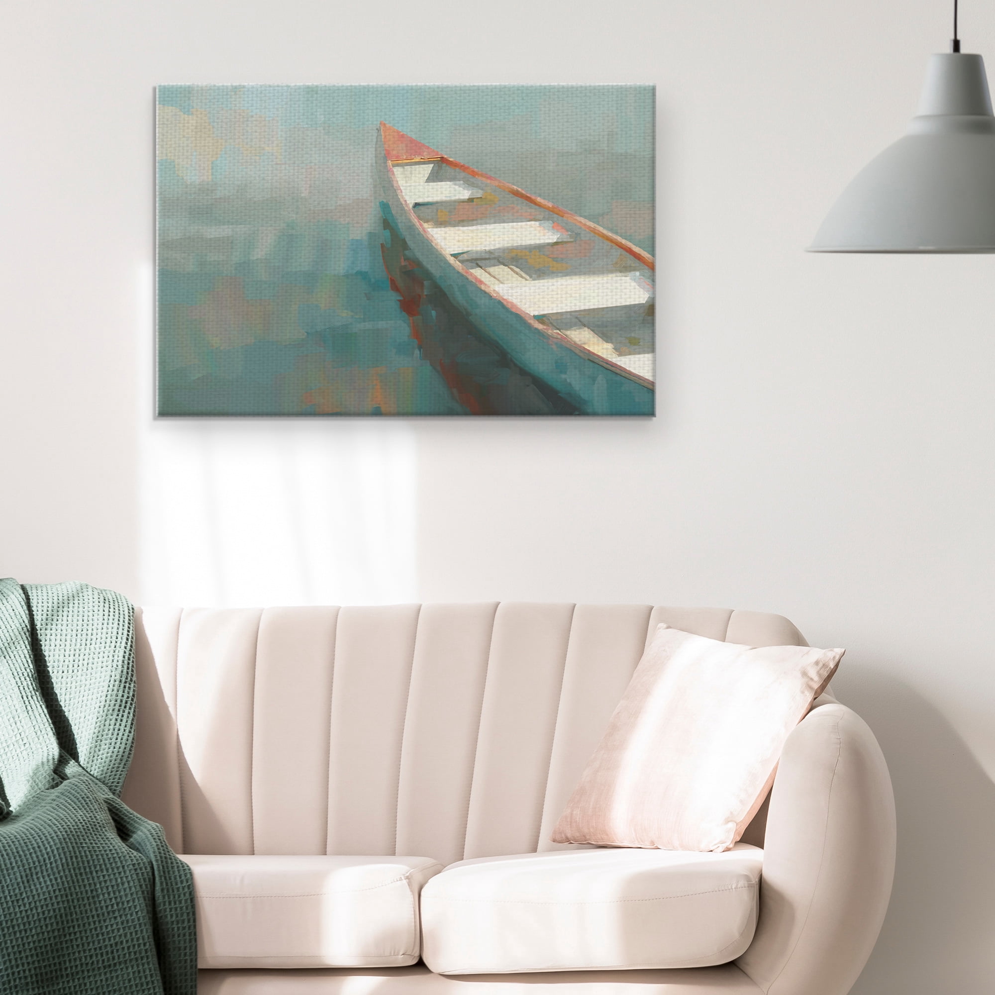 Masterpiece Art Gallery Coral Canoe I By Studio Arts Canvas Art Print 24" x 36"