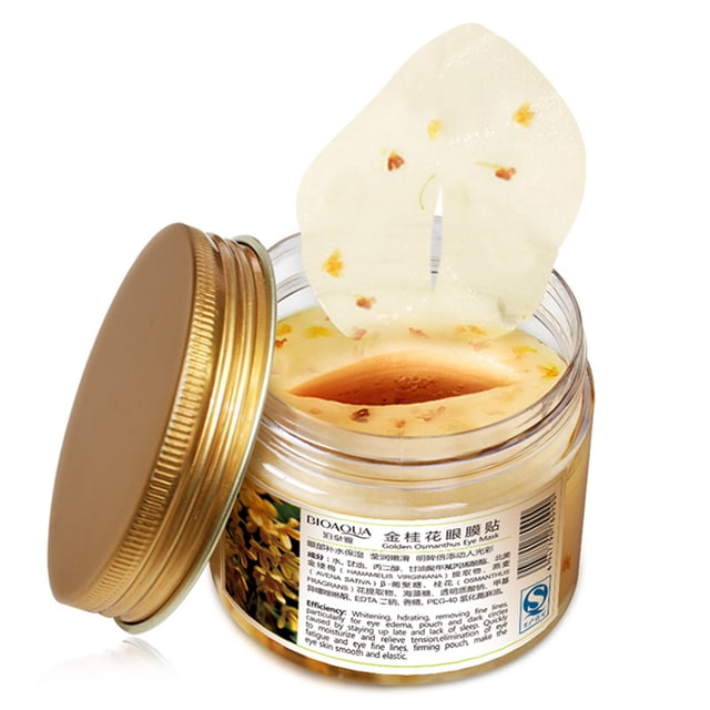BIOAQUA 80Pcs / Bottle Golden Osmanthus Eye Parches Quitan las líneas finas Bolsas para MABOTO Parche en el ojo