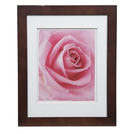 Gallery Solutions 11x14 Wide Walnut Frame with Double Mat For 8x10 Image