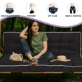 thumbnail image 2 of XXLYY Porch Swing Cushions, Waterproof Swing Replacement Cushions with Backrest and Ties, Garden Bench Seat Cushion, Outdoor Porch Patio Swing Non-Slip Chairs Pad, 2 of 6