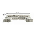 thumbnail image 3 of bokifol 139"Modular Sectional Sofa with Movable Ottomans for Living Room,6-Seat U Shaped Couch Sofa Set with Suede Fabric for Bedroom and Apartment,Beige, 3 of 7
