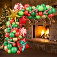 thumbnail image 4 of Christmas Balloons Arch Kit, 94pcs Christmas Red Green Gold Balloons with Gold Explosion Star Balloon, Gift Box Balloon, 4 of 5