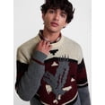 thumbnail image 4 of No Boundaries Eagle Intarsia Graphic Sweater, Men's Sizes XS-4XLT, 4 of 5