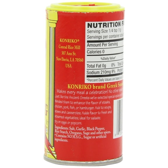 Konriko Seasoning Greek 2.5 oz (Pack Of 6)