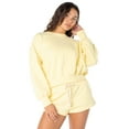 thumbnail image 4 of Celebrity Pink Women's and Women's Plus Oversized Boyfriend Sweatshirt, Sizes XS-4X, 4 of 6