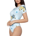 thumbnail image 2 of Naloa Cartoon Turtle Women's Short-Sleeved Onesie, One-Piece Swimsuit for Parties, dates, clubs - Medium, 2 of 9