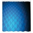 thumbnail image 3 of Ambesonne Blue Shower Curtain, Vibrant Geometric Ombre Square, 69"Wx70"L, Blue Sky Blue, 3 of 3
