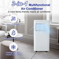 thumbnail image 4 of Fast & Powerful Cooling for Large Rooms – 10000 BTU Portable Air Conditioner, 3-in-1 AC with Dehumidifier & Fan, Quiet Operation, 4-Way Swing, Remote, LED Display, 24H Timer, Window Kit Included, 4 of 7