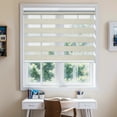 thumbnail image 4 of MiLin Cordless Zebra Blinds Blackout Zebra Windows Shades Dual Layer Free-Stop Roller Shades Privacy Reduce Noise Zebra Shades for Indoor Windows (90% Blackout Apricot, 33" W X 72" H), 4 of 7