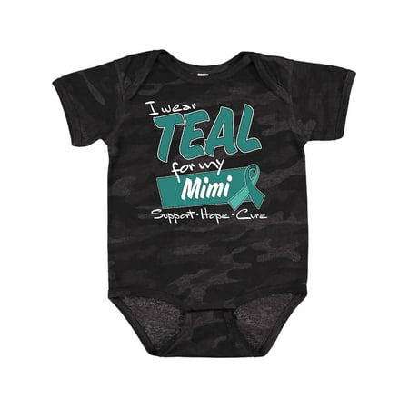 

Inktastic I Wear Teal for my Mimi-Support Hope Cure Gift Baby Boy or Baby Girl Bodysuit