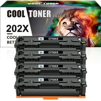 Cool Toner Compatible Toner Replacement for HP 202X 202A CF500X Toner Cartridge Pro MFP M281fdw M254dw M281cdw M281 M281dw M280nw Printer(Black, 4-Pack)