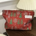 thumbnail image 5 of HongHeng Clearance Under $2.00 Christmas Cosmetic Bag Holiday Gift Bag Going Out Toiletry Bag Handbag Christmas Tree Cosmetic Bag Red Cosmetic Bag, 5 of 6