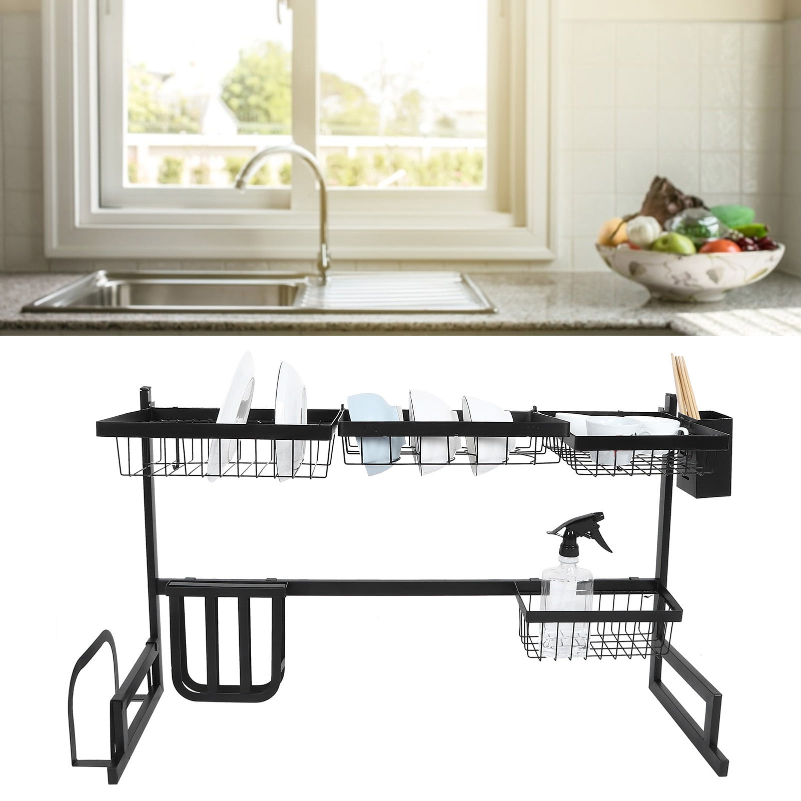 Silver/Gr... Aluminum InterDesign Metro Rustproof  Kitchen Sink Protector Grid 