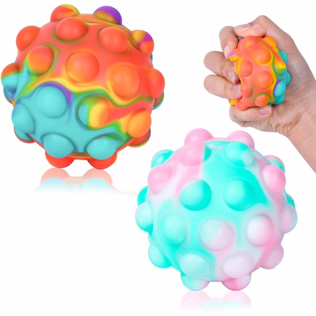 Antiestrés, Fidget Toys Burbuja de silicona, Juguete sensorial de burbujas pop para niños adultos, Juguetes sensoriales para apretar, Juguetes antiestrés, Juguete divertido, Regalo (2 unidades) JM