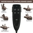 thumbnail image 5 of Newest Power Brown Chenille Lift Recliner Chair Dual Motor Infinite Position Up to 350 LBS with Solid Wood Armrests, Heat Massage , Heavy Duty Motion Mechanism, 5 of 9